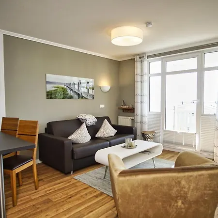 Apartmán Meeresblick Residenzen Ferienwohnung 25 Mit Sauna- Und Schwimmbadnutzung Im Ahoi Sellin